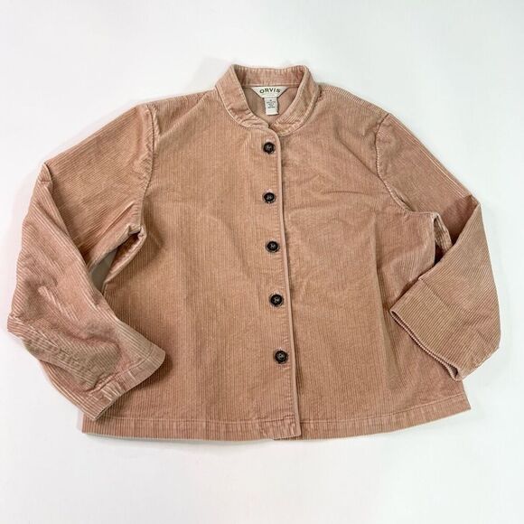 Orvis Jacket Shacket Womens 18 Corduroy Pink Button Up Lightweight Peach - Picture 1 of 9